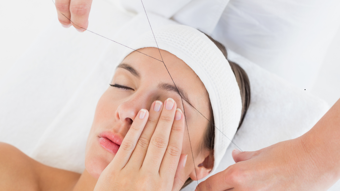 Facial hair removal with threading