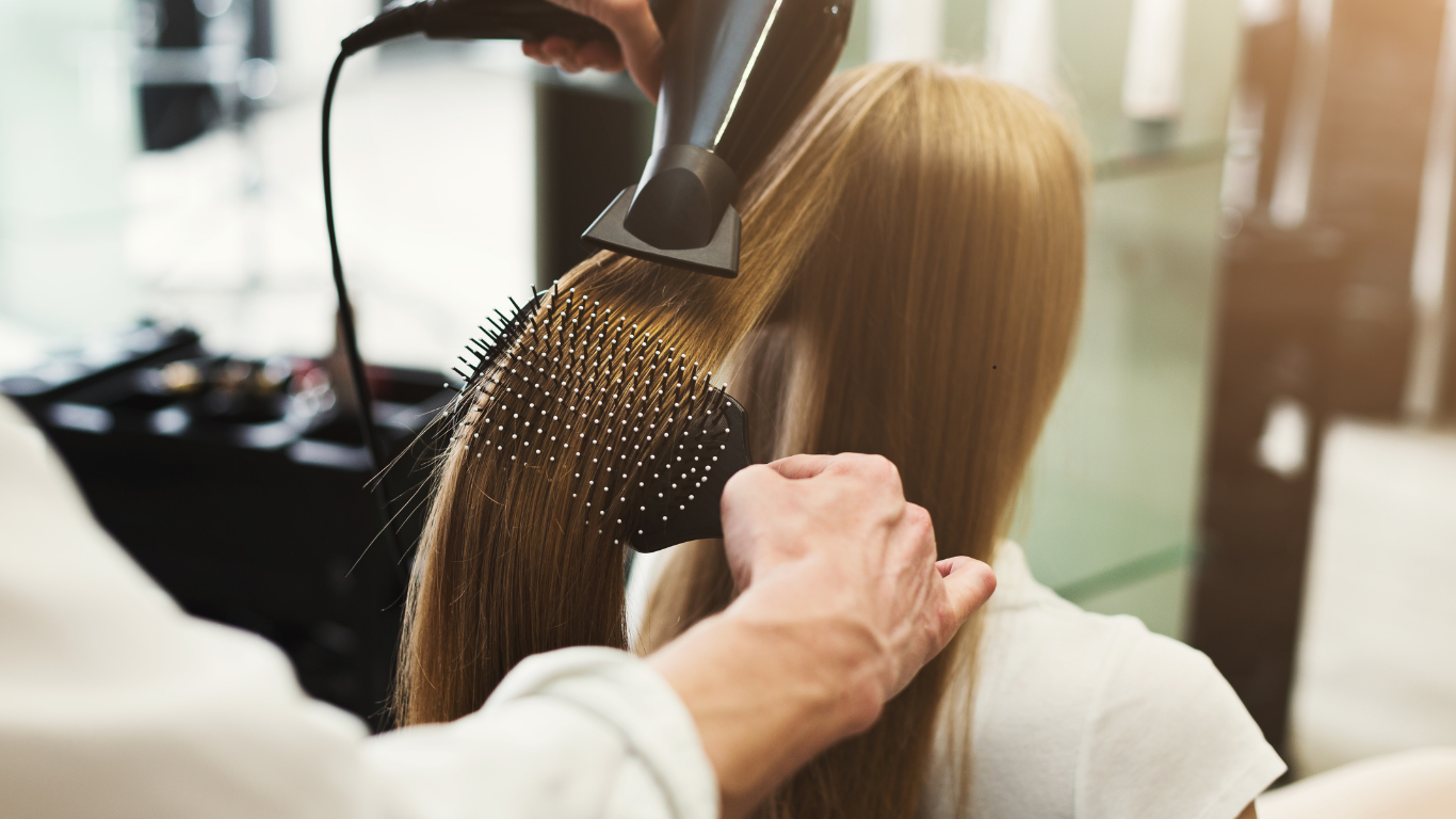 Scalp massage during hair spa therapy session