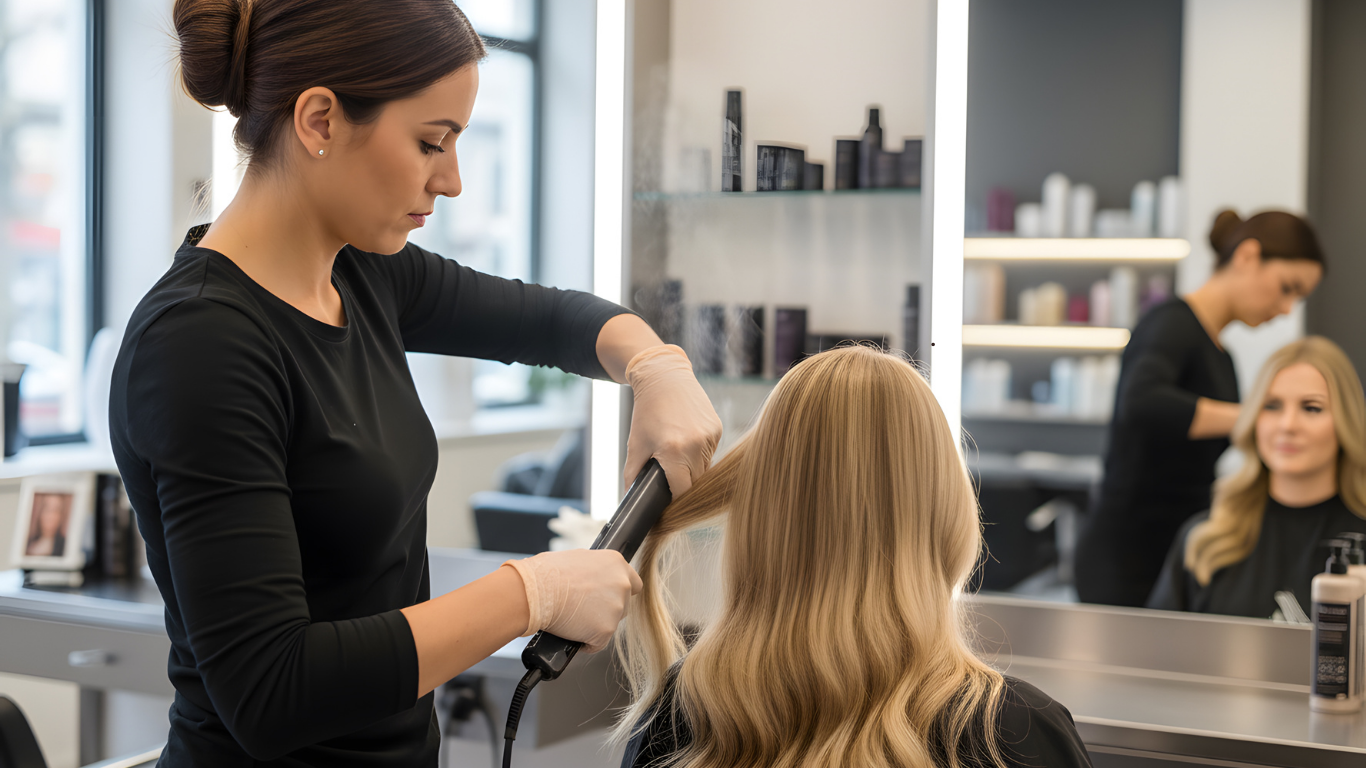 Nourishing hair spa treatment at beauty salon