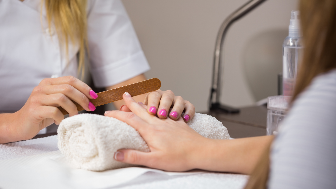 Natural nail care treatment at YT Studio Unisex Salon